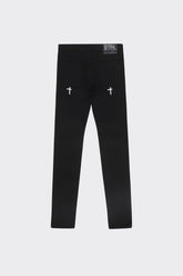 RTA Bryant Black-White Rest in Peace RIP Jeans at Gravity NYC